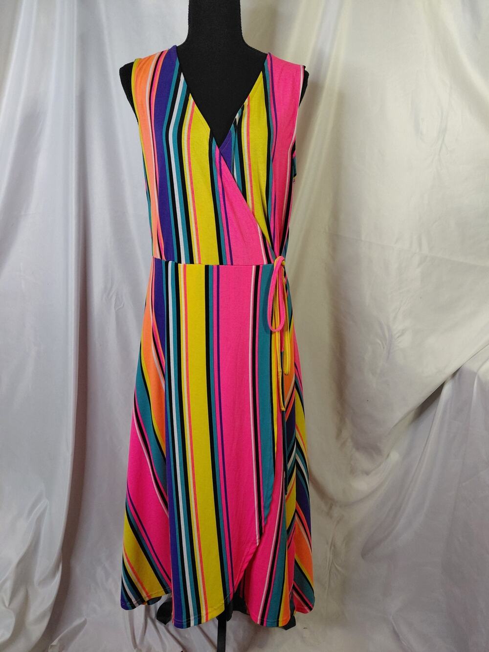 NEON STRIPED LOVE DRESS